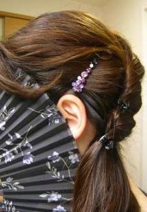 ピロマサさんから頂いたヘアピンの着画