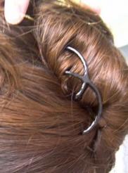 Ｘコームでヘアアレンジ（中は・・）