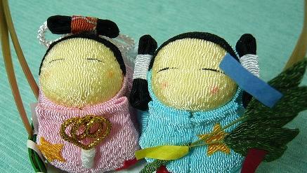 和紙ちりめんお手玉(七夕かご入)／アップ