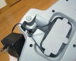 充電スタンドのコード巻きつけ部分