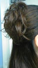 クリップでハーフアップ／ストレート右