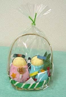 和紙ちりめんお手玉(七夕かご入)／ホコリよけ