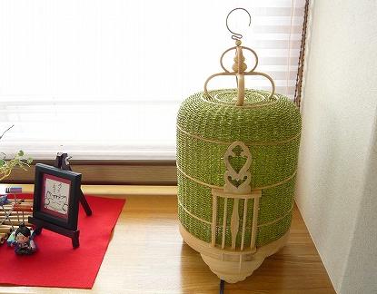 バンブービーズ鳥かごランプ／昼間の撮影（全体）未点灯