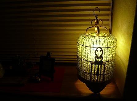バンブービーズ鳥かごランプ S／ＬＥＤ昼白色～電球色の中間