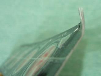 サンプル活用法／カットした側の端を少し折り