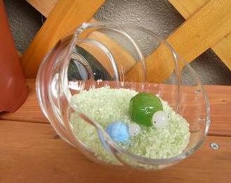 ラティス／ガラスのシェル＆亀さん親子