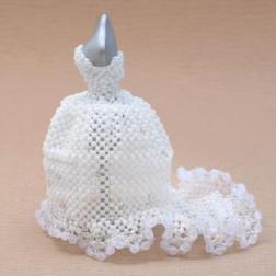 ビーズのウエディングドレス（見本）横