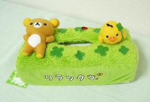 ティッシュカバー（りらっくま／クローバー）２