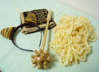 前回の節分で使った１００円アイテム３点＋ハンカチ