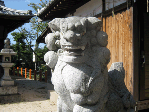 老松　狛犬　獅子