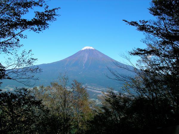 天子頂上から見る富士山