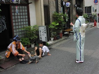 祭りの着物姿