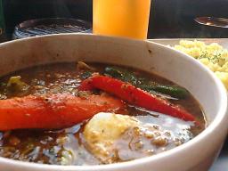 ｽｰﾌﾟｶﾚｰ SHO-RIN　挽肉と納豆とオクラ
