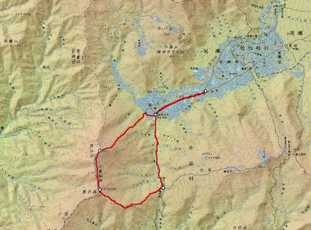 H190429尾瀬至仏山ルート図