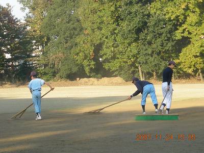 グランド整備も大切ですね