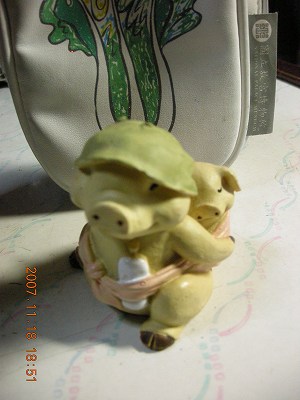 台中で買った猪ちゃん　嫁の一番だそうだ