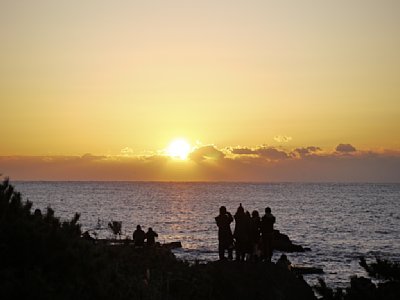 10初日の出の引いた写真