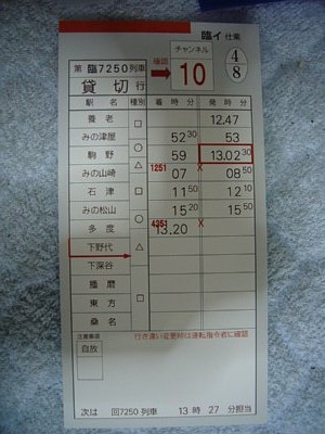 乗車証明書　裏