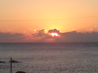 水平線雲が・・