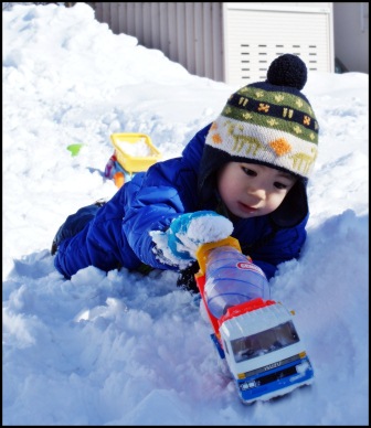 ぺい　雪遊び♪.JPG