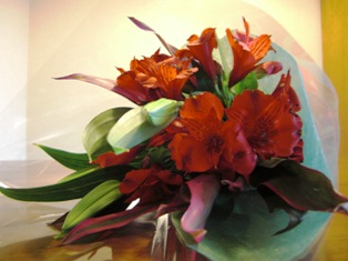 Iさんから花束.