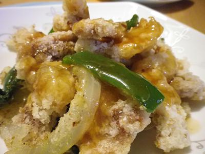 鶏肉の海鮮ソースがけ