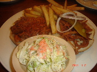 ポークリブバーガーset　$8.49