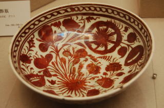 ラスター彩花文鉢　イラン１７世紀