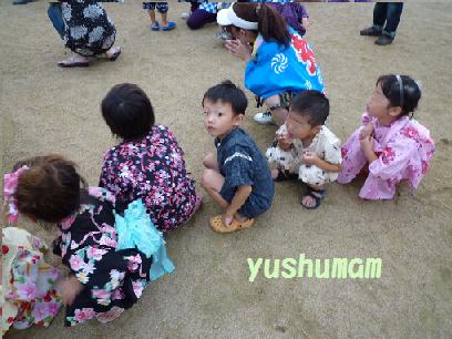 甚平着てる次男