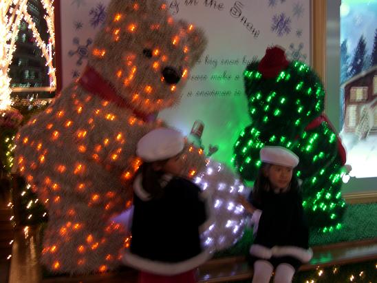 電飾熊さんと女の子