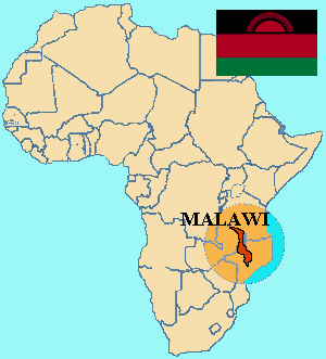 マラウィの地図
