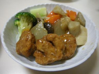 蓮根つくねと根菜の吉野煮