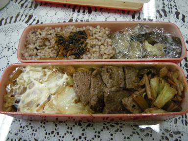 焼肉＆野菜炒め弁当.JPG