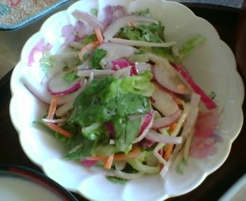 ごぼうと玉ねぎのサラダ