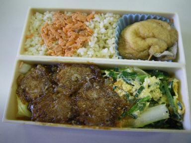 大きな肉団子弁当