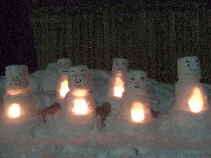 おもしろ雪だるま