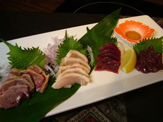 朝引き薩摩えーしゃんの地鶏の刺身