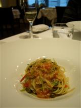 ズワイと水菜のパスタ
