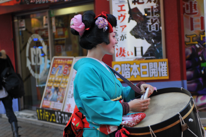 チンドン屋　渋谷にて２００９．２