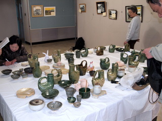 展示中の陶芸