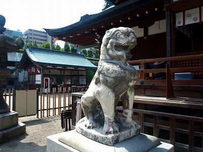 大阪天満宮の狛犬左