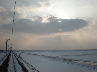 雪の線路