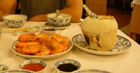 海老の酒蒸と炊き込みご飯.JPG