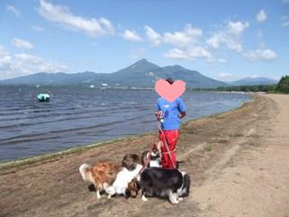 猪苗代湖と磐梯山