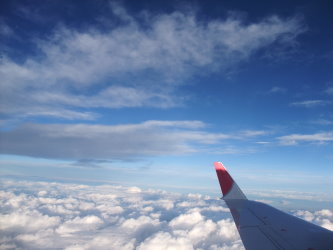 飛行機からの空