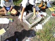 葉っぱの金魚すくい