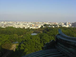 名古屋城天守閣からの景色