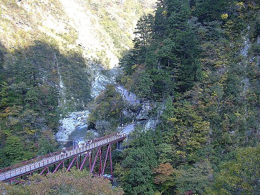 欅平駅展望台より奥鐘橋･人喰岩方面