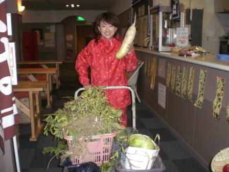 野菜の搬入浜梨かふぇ