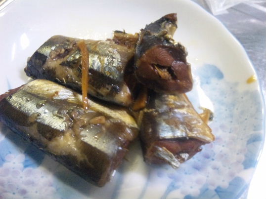 秋刀魚煮物盛り付け